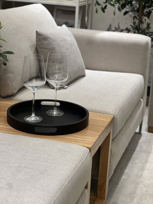 SOFÁ 2 módulos con patas cromadas